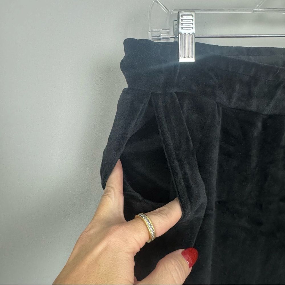 FREE PRESS | Black Velour Drawstring Waist Jogger Pants Women’s Size Large - Picture 8 of 10